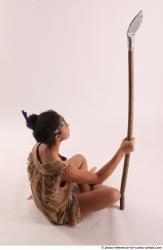 ANISE SITTING POSE WITH SPEAR